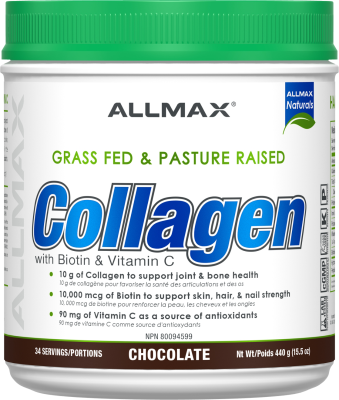 Allmax Naturals Collagen with Biotin & Vitamin C 44 Servings Chocolate