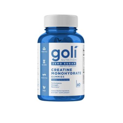 Goli Nutrition Monohydrate Creatine Gummies Zero Sugar 60 Gummies